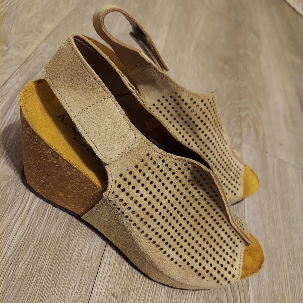 A. Giannetti Wedged Sandals